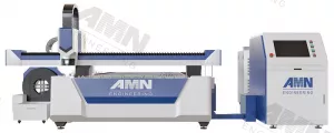 Оборудование лазерной резки металла с ЧПУ AMN/1540 с приставным труборезом 6 метров